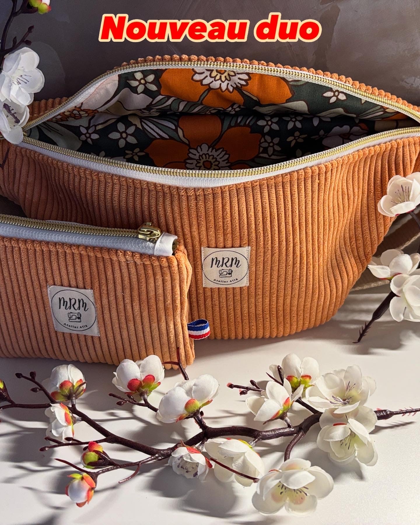 Ensemble Sac Banane et porte monnaie assortie à personnaliser